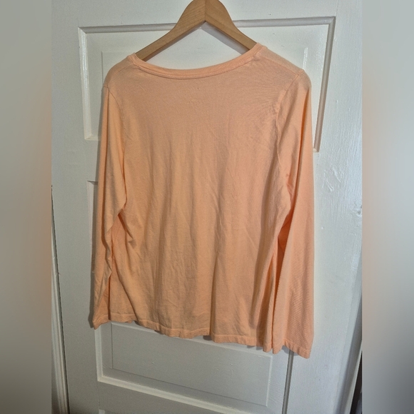 Sonoma Women's Coral Long Sleeve Tee - Picture 3 of 3